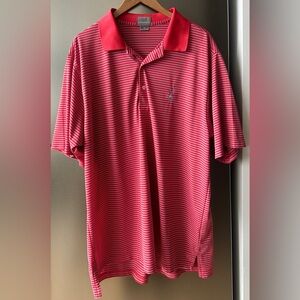 Fennec Golf Polo Men’s XL Red Striped Performance Shirt